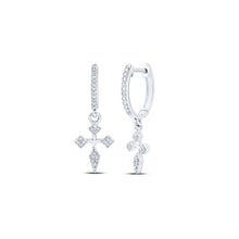 Load image into Gallery viewer, 10K White Gold Elegant Earrings with Diamond Gift Edition - Splendid Jewellery