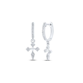 10K White Gold Elegant Earrings with Diamond Gift Edition - Splendid Jewellery