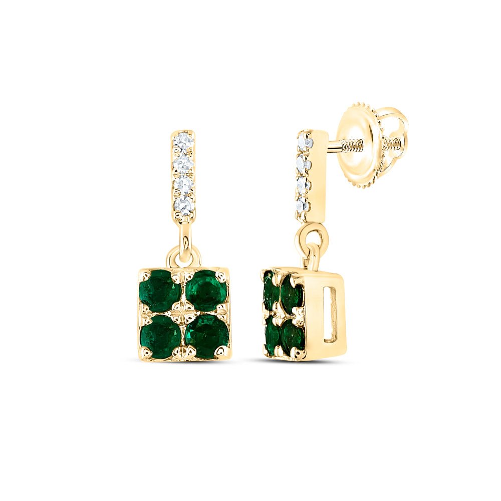 Emerald Earrings 0.03 Cttw - Splendid Jewellery