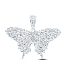 Load image into Gallery viewer, Sterling Silver Round Diamond Gift Butterfly Pendant 3/4 Cttw - Splendid Jewellery