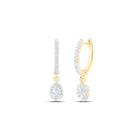 Pear Diamond Earrings in 14K Yellow Gold with Elegant Styling - Splendid Jewellery