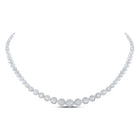 14K White Gold Diamond Nke Fashion Necklace (16 Inch) 8 1/5 Cttw - Splendid Jewellery