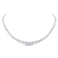 Load image into Gallery viewer, 14K White Gold Diamond Nke Fashion Necklace (16 Inch) 8 1/5 Cttw - Splendid Jewellery