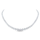 14K White Gold Diamond Nke Fashion Necklace (16 Inch) 8 1/5 Cttw - Splendid Jewellery