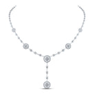 14K White Gold Diamond Nke Fashion Necklace (16 Inch) 2 1/2 Cttw - Splendid Jewellery