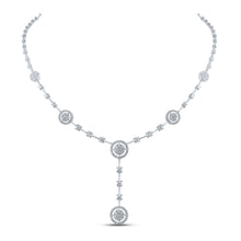 Load image into Gallery viewer, 14K White Gold Diamond Nke Fashion Necklace (16 Inch) 2 1/2 Cttw - Splendid Jewellery