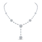 14K White Gold Diamond Nke Fashion Necklace (16 Inch) 2 1/2 Cttw - Splendid Jewellery