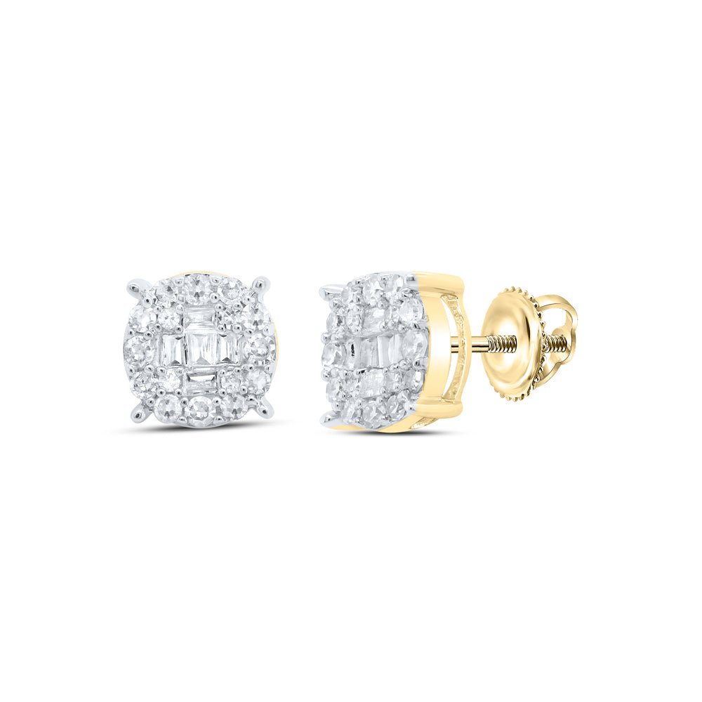 10K Yellow Gold Elegant Earrings with Diamond with Natural Sparkle - Splendid Jewellery