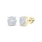 10K Yellow Gold Elegant Earrings with Diamond with Natural Sparkle - Splendid Jewellery