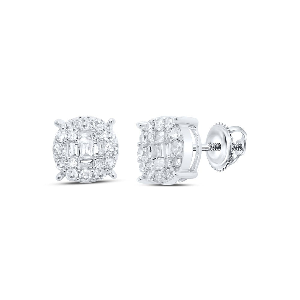 10K White Gold Luxury Diamond Earrings for Everyday Wear - Splendid Jewellery