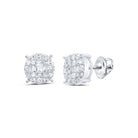 10K White Gold Luxury Diamond Earrings for Everyday Wear - Splendid Jewellery