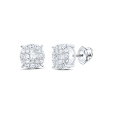 Load image into Gallery viewer, 10K White Gold Luxury Diamond Earrings for Everyday Wear - Splendid Jewellery