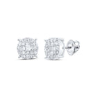 10K White Gold Luxury Diamond Earrings for Everyday Wear - Splendid Jewellery