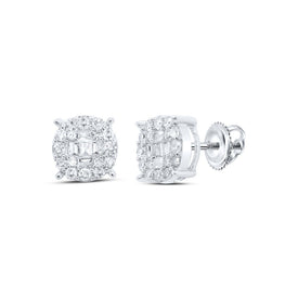 10K White Gold Luxury Diamond Earrings for Everyday Wear - Splendid Jewellery