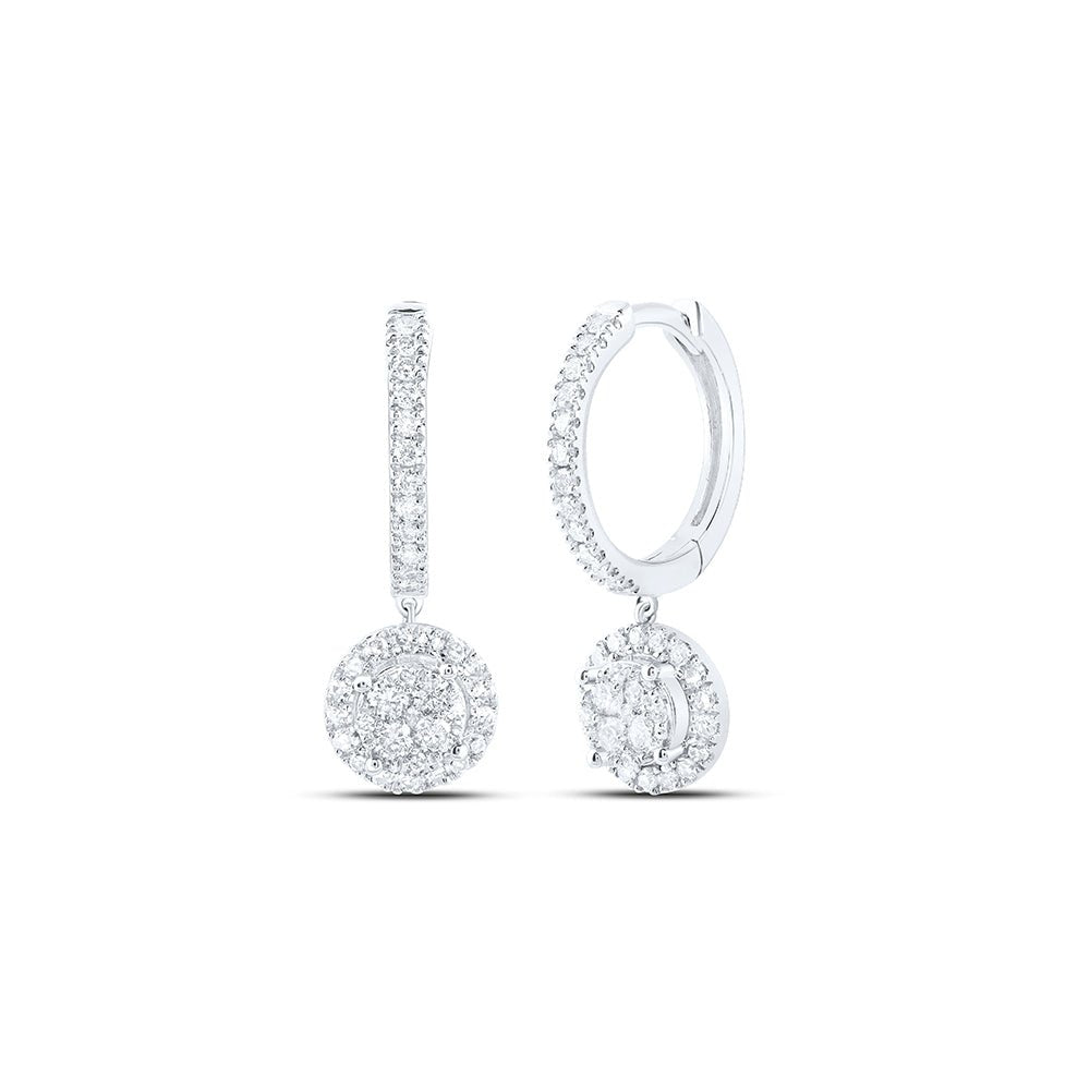 10K White Gold Diamond Earrings for Everyday Wear with Elegant Styling - Splendid Jewellery