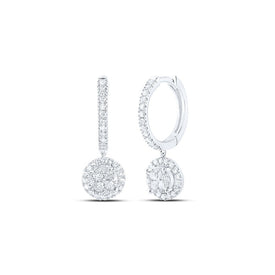10K White Gold Diamond Earrings for Everyday Wear with Elegant Styling - Splendid Jewellery