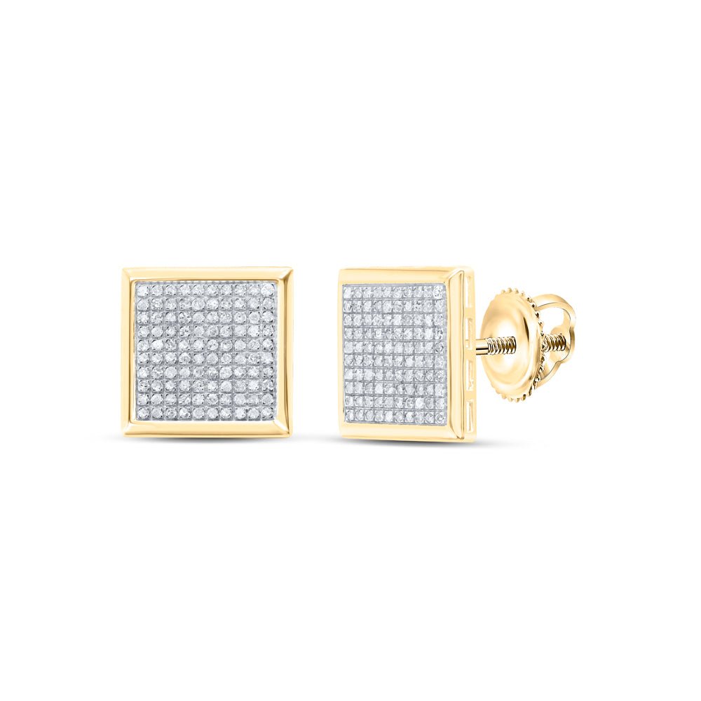 10K Yellow Gold Gift - Ready Diamond Earrings for Everyday Wear - Splendid Jewellery