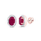 10K Rose Gold Luxury Ruby Earrings - Splendid Jewellery