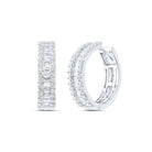 Diamond Hoop Earrings 1 3/8 Cttw - Splendid Jewellery
