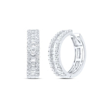 Load image into Gallery viewer, Diamond Hoop Earrings 1 3/8 Cttw - Splendid Jewellery