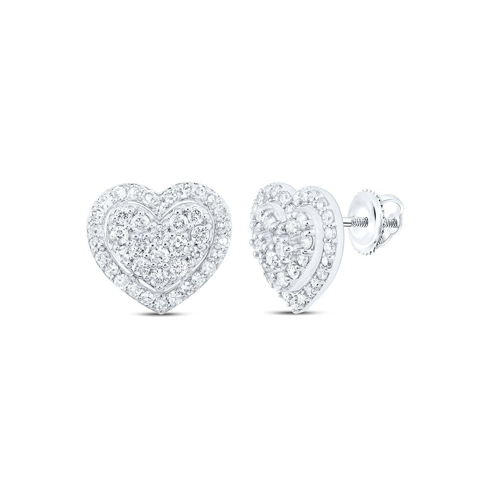 10K White Gold Gift - Ready Diamond Earrings with Natural Sparkle - Splendid Jewellery