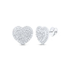 10K White Gold Gift - Ready Diamond Earrings with Natural Sparkle - Splendid Jewellery