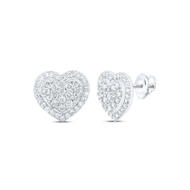 10K White Gold Gift - Ready Diamond Earrings with Natural Sparkle - Splendid Jewellery