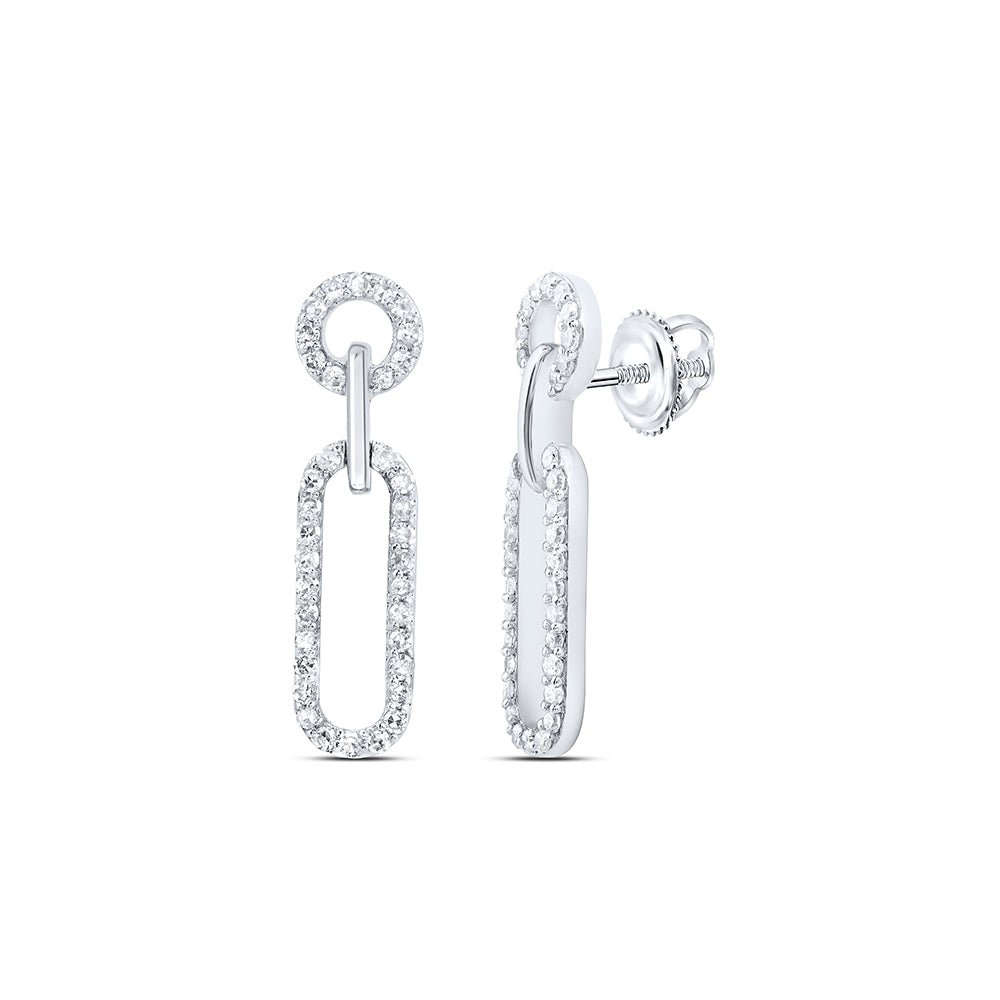 10K White Gold Diamond Earrings 3/8 Cttw - Splendid Jewellery