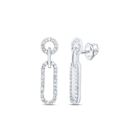 10K White Gold Diamond Earrings 3/8 Cttw - Splendid Jewellery