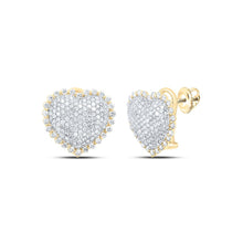 Load image into Gallery viewer, 10K Yellow Gold Diamond Earrings for Everyday Wear with Fine Detail - Splendid Jewellery