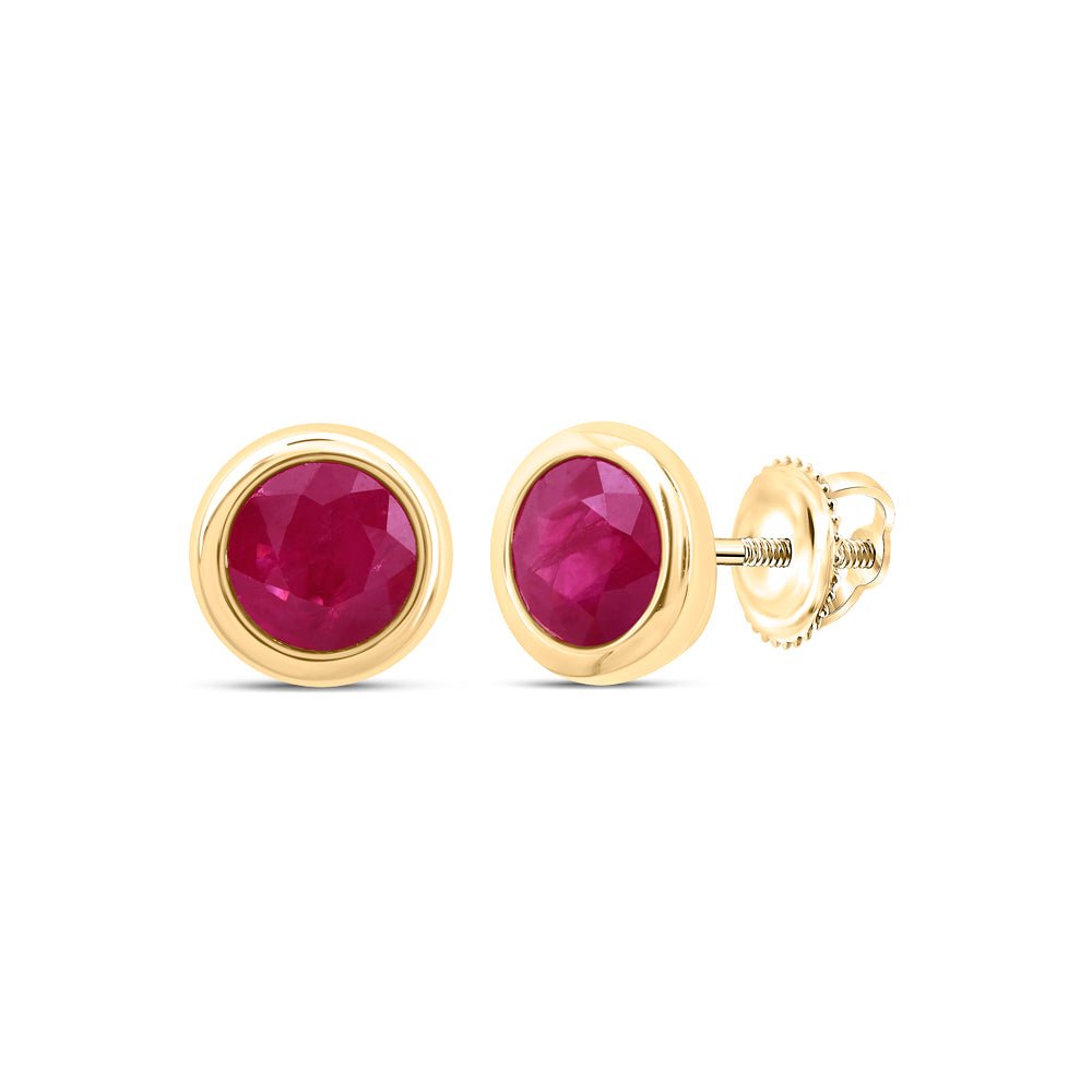 10K Yellow Gold Gift - Ready Ruby Earrings - Splendid Jewellery