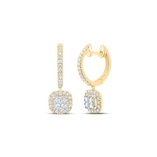 Load image into Gallery viewer, 10K Yellow Gold Diamond Hoop Earrings 1/2 Cttw - Splendid Jewellery