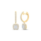 10K Yellow Gold Diamond Hoop Earrings 1/2 Cttw - Splendid Jewellery