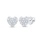 Sterling Silver Diamond Stud Earrings 1/10 Cttw Gift Edition - Splendid Jewellery