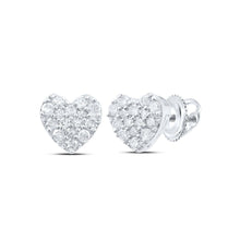 Load image into Gallery viewer, Sterling Silver Diamond Stud Earrings 1/10 Cttw Gift Edition - Splendid Jewellery