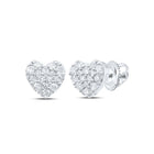 Sterling Silver Diamond Stud Earrings 1/10 Cttw Gift Edition - Splendid Jewellery