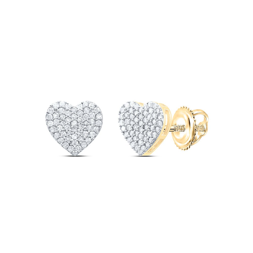 Gold Diamond Stud Earrings 3/8 Cttw - Splendid Jewellery