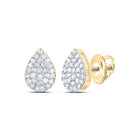 Gold Elegant Stud Earrings with Diamond Gift Edition - Splendid Jewellery