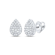 Load image into Gallery viewer, Sterling Silver Modern Diamond Earrings with Natural Sparkle - Splendid Jewellery