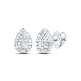 Sterling Silver Modern Diamond Earrings with Natural Sparkle - Splendid Jewellery