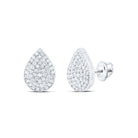 Sterling Silver Diamond Stud Earrings 3/8 Cttw - Splendid Jewellery