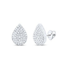 Load image into Gallery viewer, Sterling Silver Diamond Stud Earrings 3/8 Cttw - Splendid Jewellery