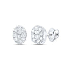 Oval Diamond Stud Earrings 1/10 Cttw - Splendid Jewellery