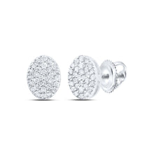 Load image into Gallery viewer, Sterling Silver Elegant Stud Earrings with Diamond with Elegant Styling - Splendid Jewellery