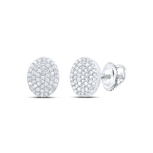 Load image into Gallery viewer, Oval Diamond Earrings in Sterling Silver - Splendid Jewellery