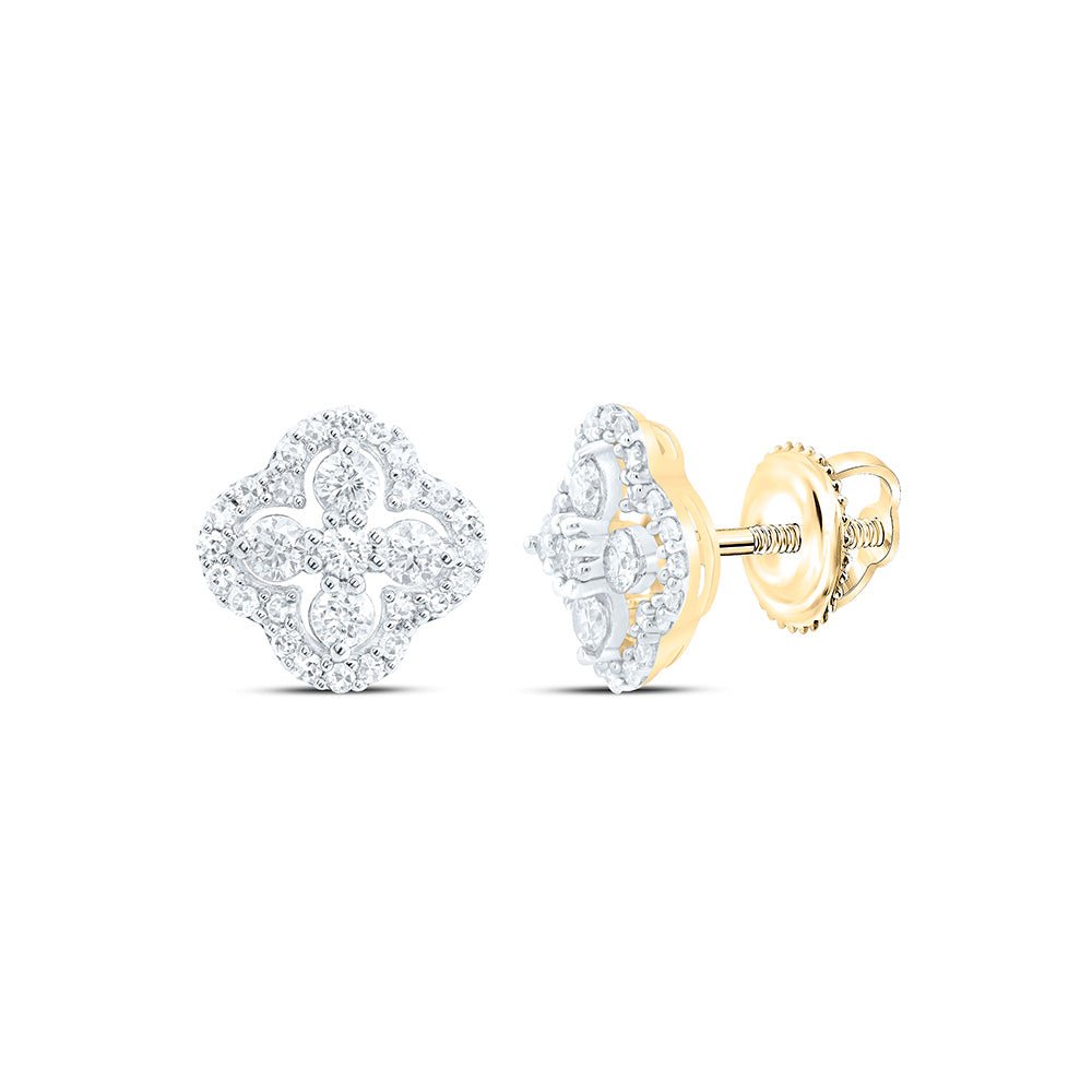 10K Yellow Gold Gift - Ready Diamond Earrings for Everyday Wear - Splendid Jewellery