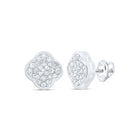 10K White Gold Elegant Earrings with Diamond with Elegant Styling - Splendid Jewellery