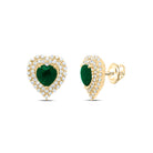 14K Yellow Gold Emerald Earrings for Everyday Wear with Elegant Styling - Splendid Jewellery