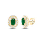 Oval Emerald Earrings 1/2 Cttw - Splendid Jewellery