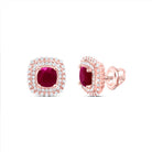 14K Rose Gold Gift - Ready Ruby Earrings - Splendid Jewellery